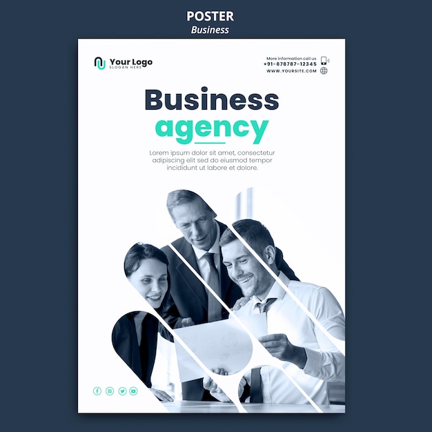 Business concept poster template