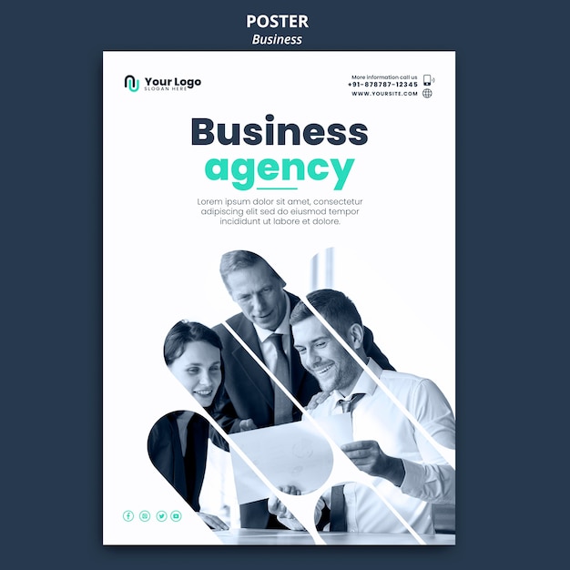 Free PSD business concept poster template