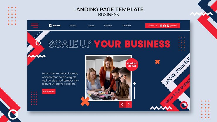 Free PSD business concept web template