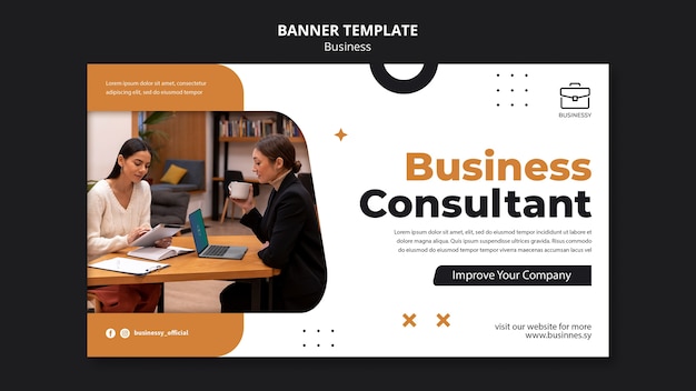 Get Your Free Business Consultant Banner Template – PSD Download