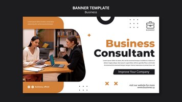 Business consultant banner template