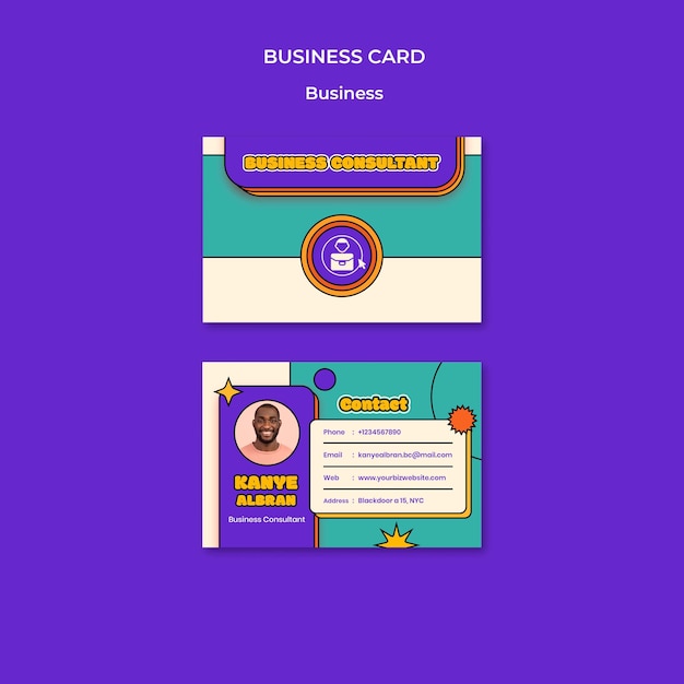 Business consultant business card