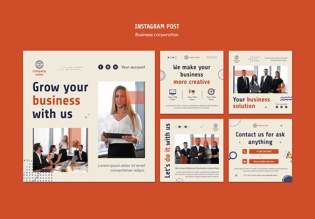 Business corporation template design