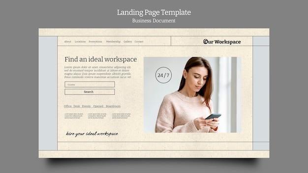 Free PSD business document banner design template