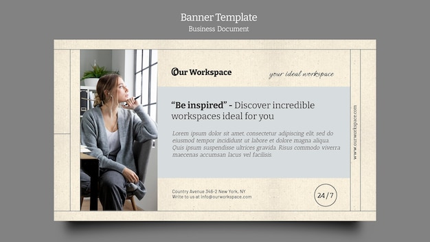 Business document banner design template