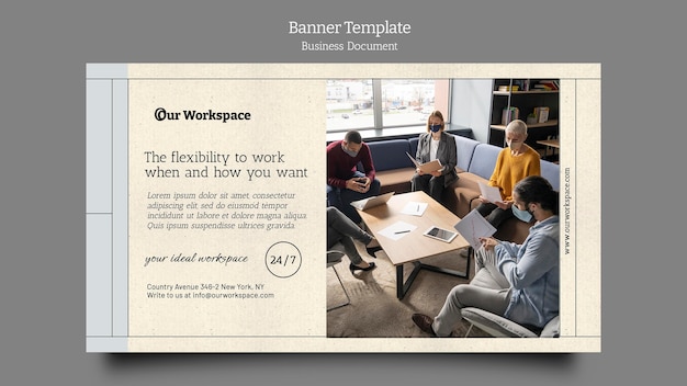 Free PSD business document banner design template