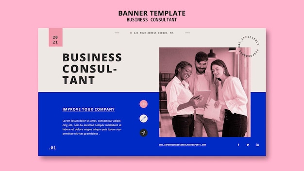 Free PSD business document banner design template