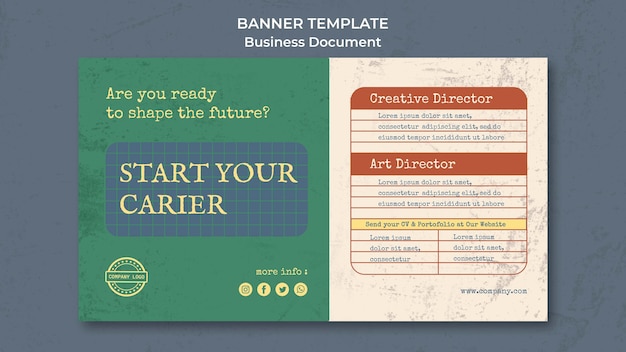 Free PSD business document banner template design