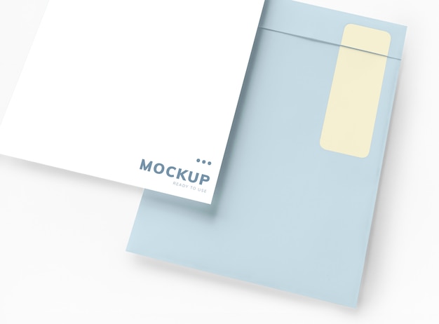 Free PSD business document and envelope mockup