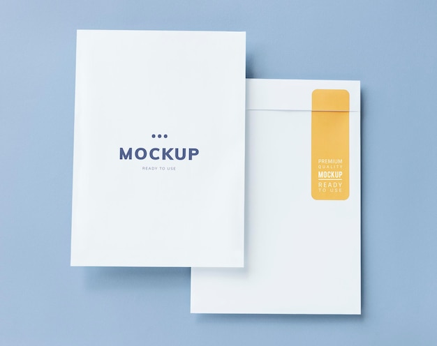 Business document and envelope mockup