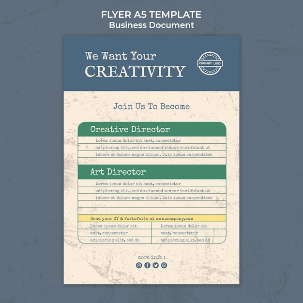 Business document flyer template design