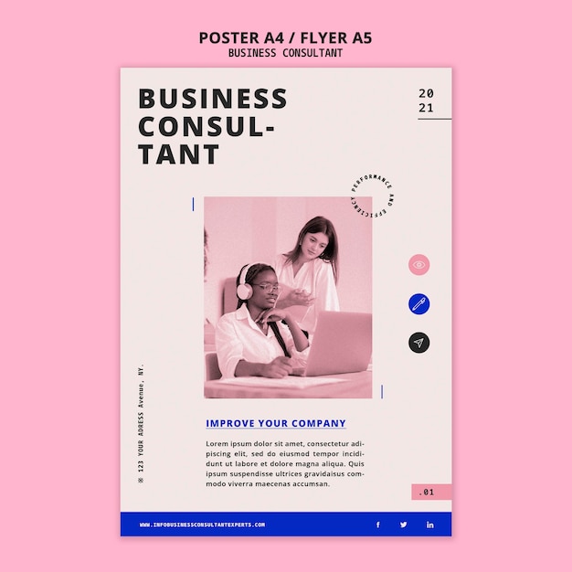 Business document poster or flyer design template