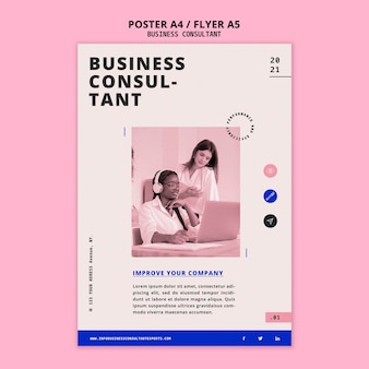 Business document poster or flyer design template