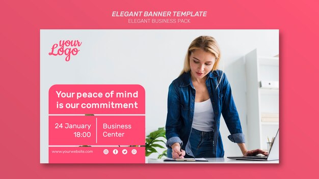 Business elegant banner template