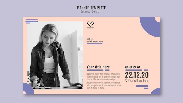 Business event concept for template