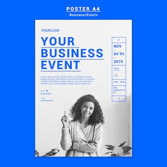 Business event poster template