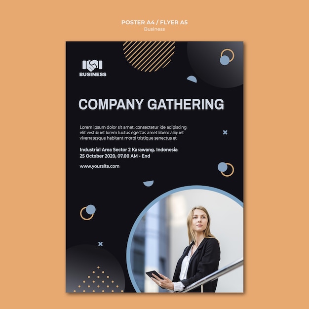 Business event template poster