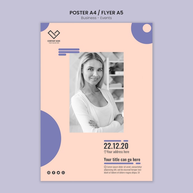business event with concept for template