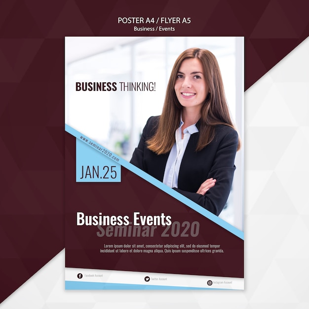 Free PSD business events flyer template