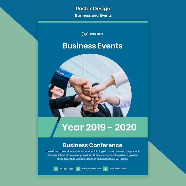 Free PSD business and events poster design template