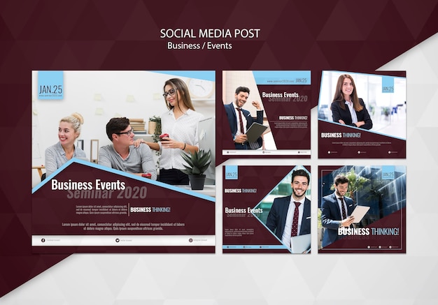 Free PSD business events social media post template