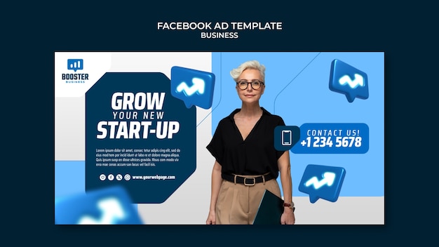 Free PSD business facebook ad template design