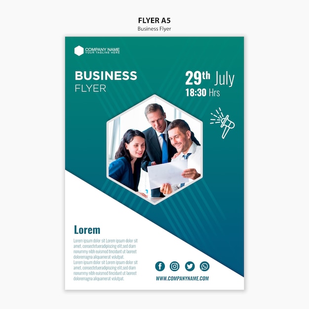 Free PSD business flyer template