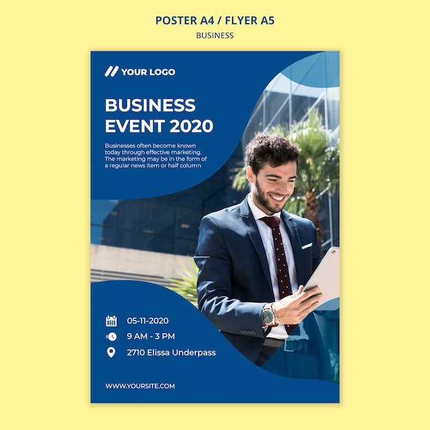 Free PSD business flyer template