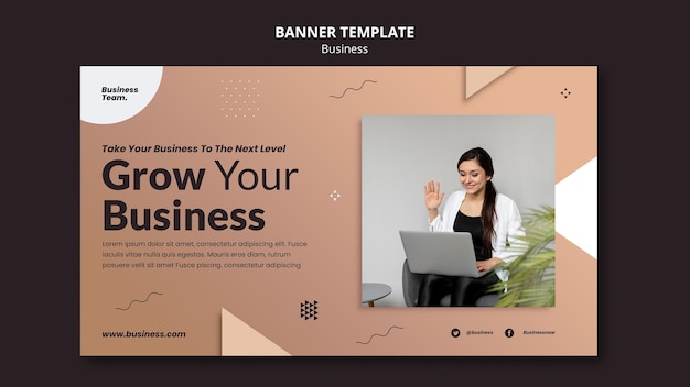 Business horizontal banner template