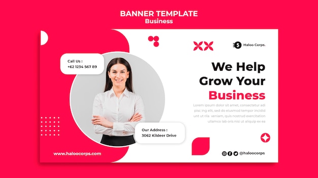 Business horizontal banner template