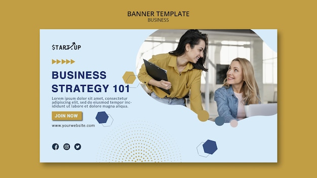 Business horizontal banner template