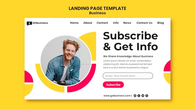 ビジネス情報のランディングページテンプレート
