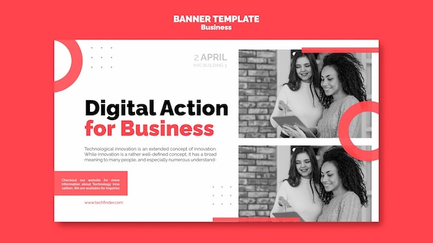 Business innovation horizontal banner template