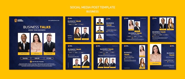 Business instagram post design template