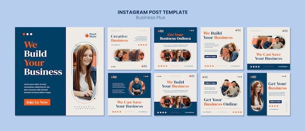 Free PSD business instagram posts collection