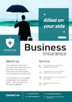 Free PSD business insurance poster template psd with editable text