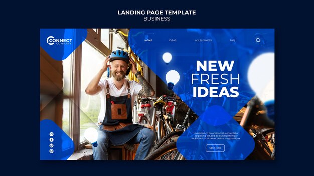 Free PSD business landing page design template