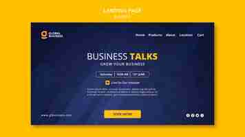 Free PSD business landing page design template