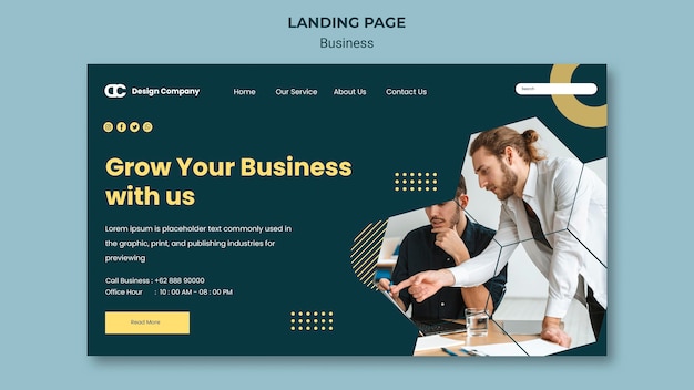 Business landing page template