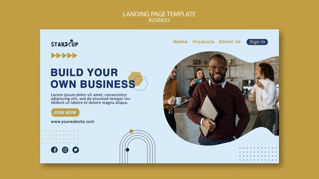 Business landing page template