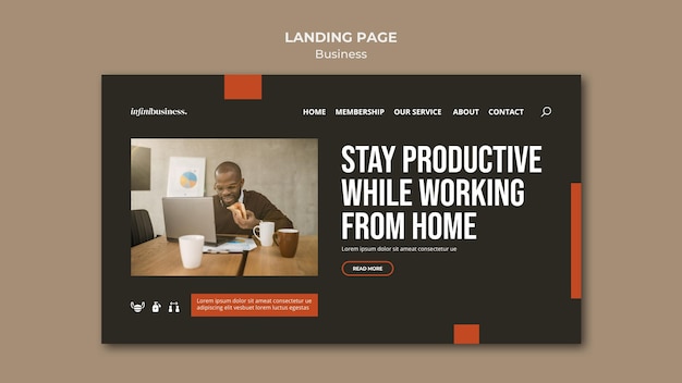 Free PSD business landing page