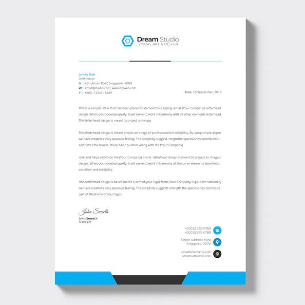 Business letterhead template