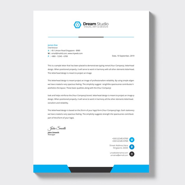 business letterhead template