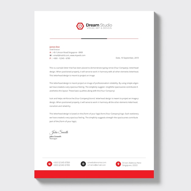 Free PSD business letterhead template