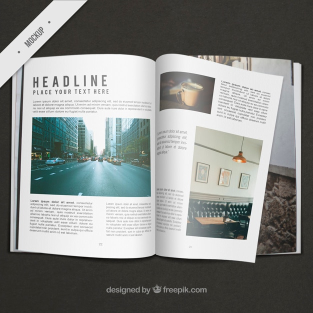 Business magazine mockup