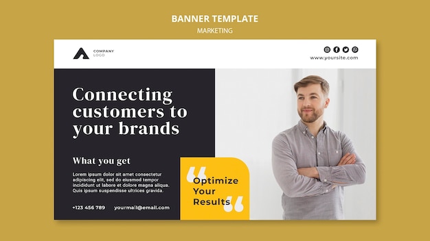 Business Marketing Banner Template: Free PSD Download