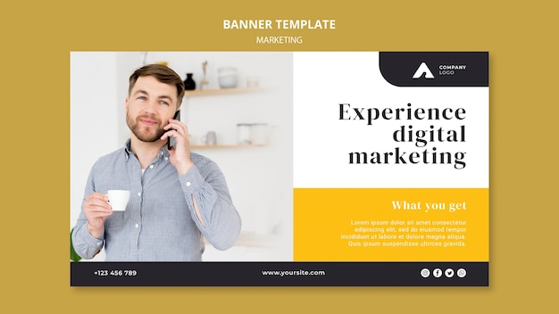 Free PSD business marketing banner template