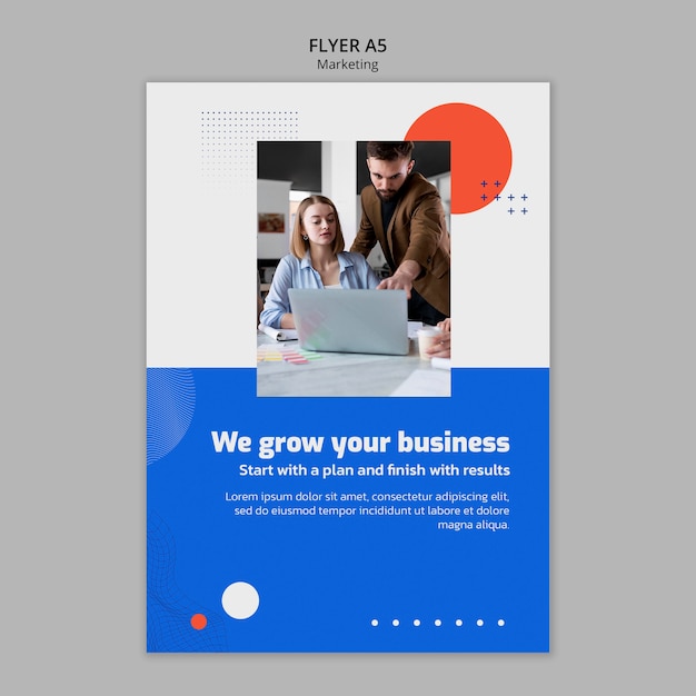 Business marketing vertical flyer template