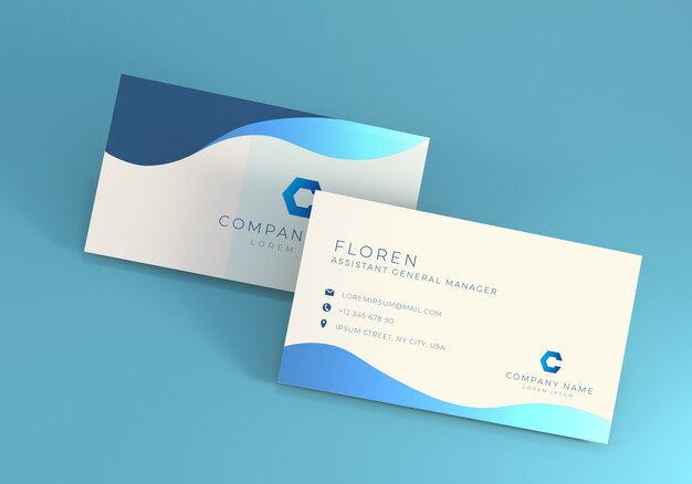 Download Minimal business card mockup. foil texture background and ...