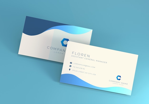 Download Minimal business card mockup. foil texture background and ...